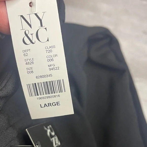 New York & Company Black strapless Dress with Cream Cascading Rosette- NWT- Larg - Picture 4 of 10